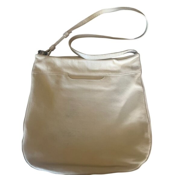 Hobo Merge Weave Crossbody Bag Beige Leather  Boho - Picture 4 of 6